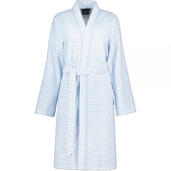 Cawö - Damen Bademantel Kurz Kimono 1214 - Farbe: mittelblau - 11 - XS günstig online kaufen