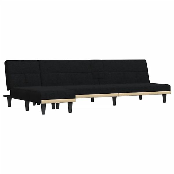 vidaXL Schlafsofa in L-Form Schwarz 255x140x70 cm Stoff 3157228 günstig online kaufen
