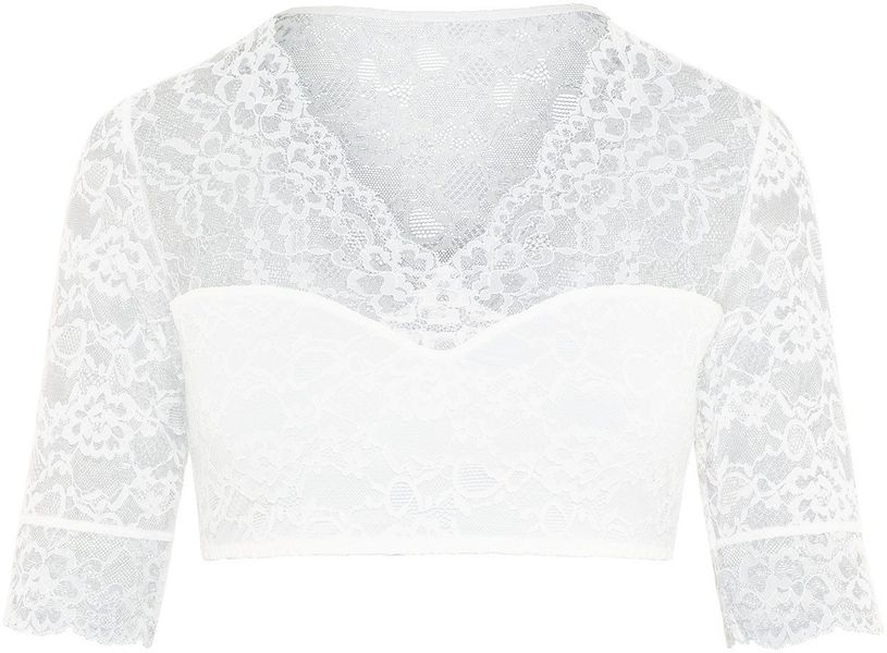 Susa Dirndlbluse Wiesn-Zauber florale Spitze, halbarm, günstig online kaufen