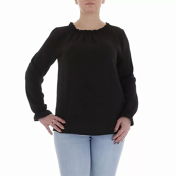 Ital-Design Langarmbluse Damen Elegant Bluse in Schwarz günstig online kaufen
