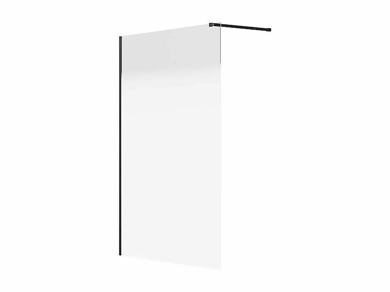 Duschwand für begehbare Duschen Nebel - 140 x 200 cm - Schwarz matt - POMAR günstig online kaufen