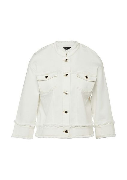 s.Oliver BLACK LABEL Kurzblazer 3/4-Arm mit Fransen und goldener Knopfleist günstig online kaufen