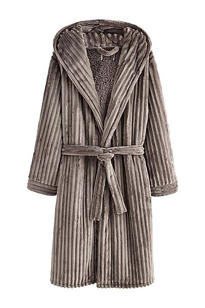 Next Herrenbademantel Morgenmantel mit gerippter Struktur, Polyester (recyc günstig online kaufen