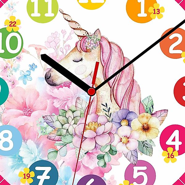 K&L Wall Art Wanduhr Einhorn Wanduhr günstig online kaufen