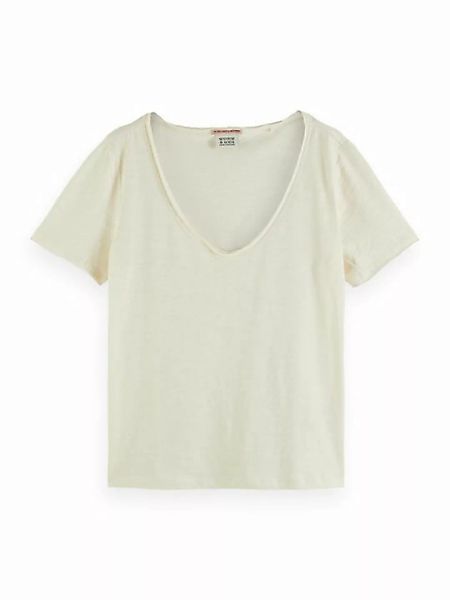 Scotch & Soda T-Shirt V-NECK SLUB REGULAR FIT T-SHIRT, WHITE TRADITIONAL günstig online kaufen