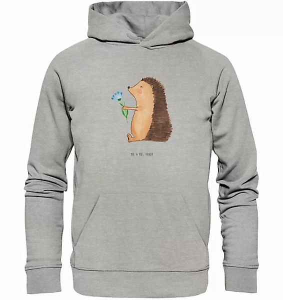 Mr. & Mrs. Panda Hoodie Größe XXL Igel Blumen - Heather Grey - Geschenk, Ob günstig online kaufen