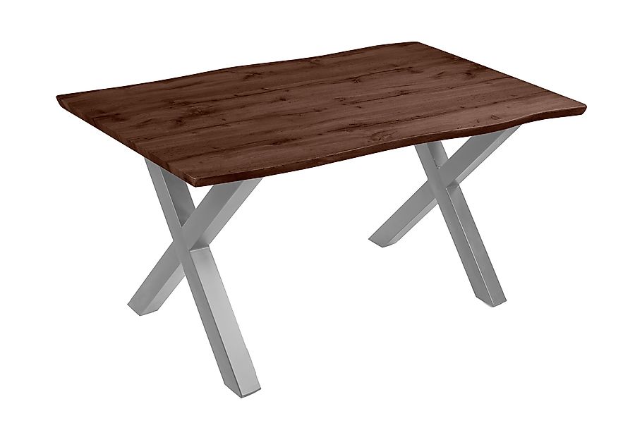 Loreno® Esstisch Josy, Nussbaumholz, Baumkante, MDF-Platte, günstig online kaufen