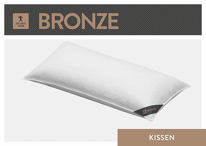SPESSARTTRAUM 3-Kammer-Kopfkissen "Bronze" Füllung: Aussen90Daunen10FedernI günstig online kaufen