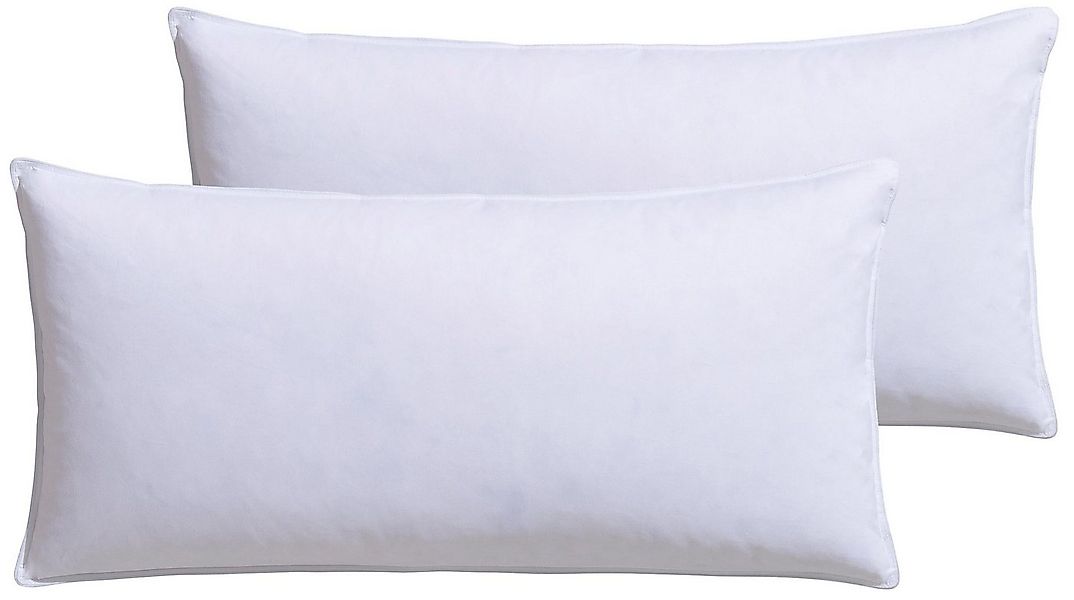 RIBECO Federkissen Kopfkissen-Set Laram, Kissen mit Daunenanteil, in 40x80 günstig online kaufen