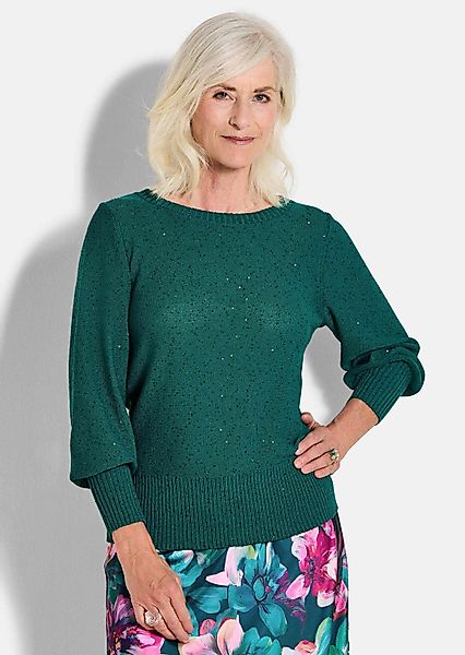 GOLDNER Strickpullover Eleganter glitzernder U-Boot-Pullover Leichter günstig online kaufen