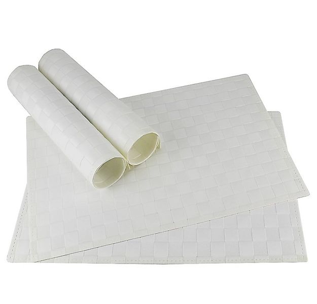 matches21 HOME & HOBBY Platzset Tischset MODERN weiß 4er Tischunterlage als günstig online kaufen