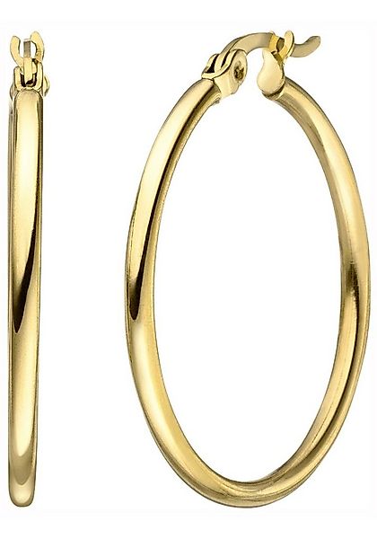 JOBO Paar Creolen, Edelstahl goldfarben beschichtet 30 mm günstig online kaufen