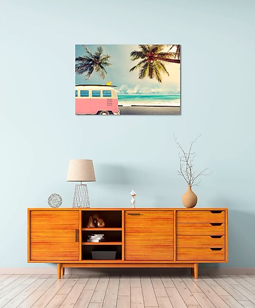 queence Acrylglasbild "Enka", Strand-Italien-Spanien-Strand-Himmel-Meer-Mee günstig online kaufen