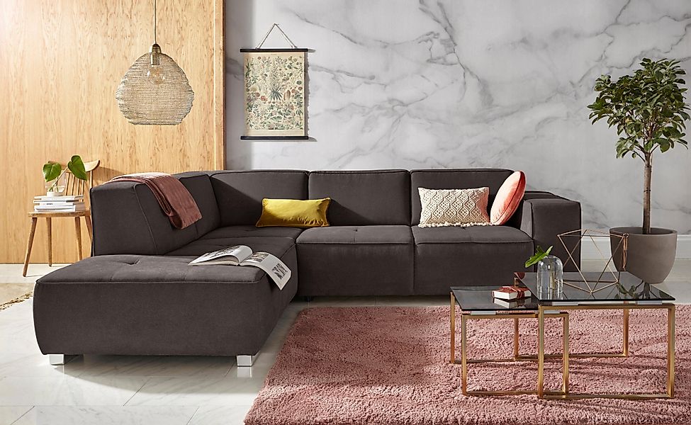 INOSIGN Ecksofa Sapporo L-Form, wahlweise Bettfunktion günstig online kaufen