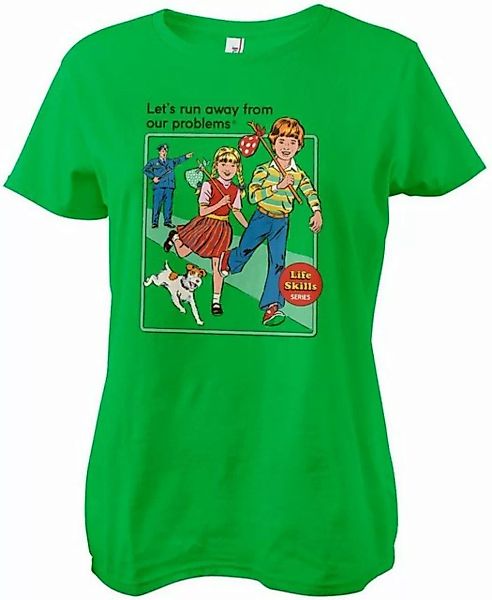 Steven Rhodes T-Shirt Let's Run Away From Our Problems Girly Tee günstig online kaufen