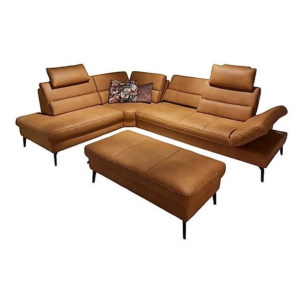 HUKLA Polstergarnitur Funktionseckgarnitur 4057 IL Leder Vivre Honey VZ Met günstig online kaufen