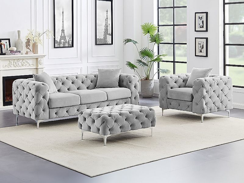 Chesterfield-Sofa 3-Sitzer, Chesterfield-Sessel & Chesterfield-Hocker - Sam günstig online kaufen
