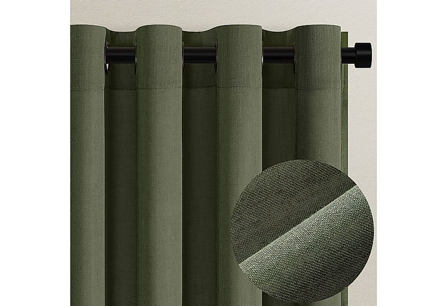 Topfinel Gardine Leinen Vorhänge Stores Gardinen mit Ösen für Wohnzimmer Bo günstig online kaufen