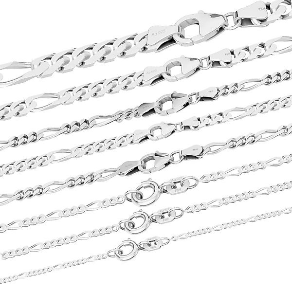HOPLO Silberkette Silberkette Figarokette Länge 60cm günstig online kaufen
