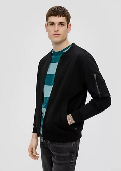 QS Outdoorjacke Sweatshirt-Jacke mit Ärmeltasche günstig online kaufen