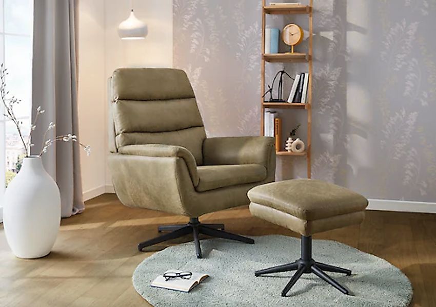 Jockenhöfer Gruppe Relaxsessel »Valetta« inklusive Hocker, 360° Drehfunktio günstig online kaufen