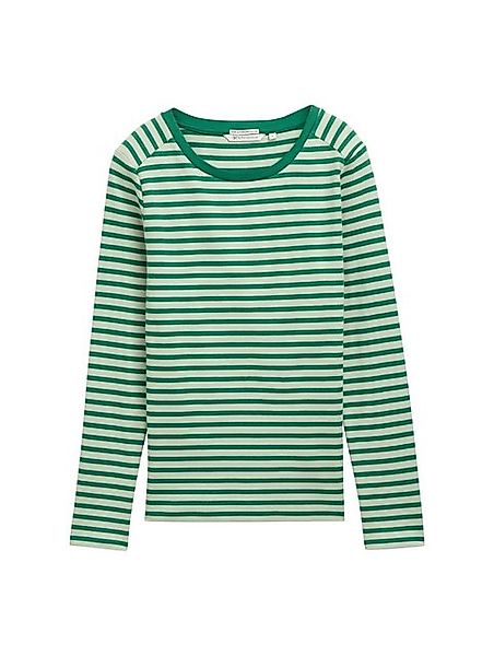 TOM TAILOR Denim 3/4-Arm-Shirt in feiner Rippoptik günstig online kaufen