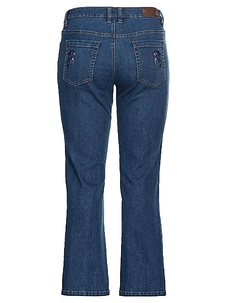 Sheego Bootcut-Jeans "Große Größen", im Trachtenlook mit abknöpfbarem Latz günstig online kaufen