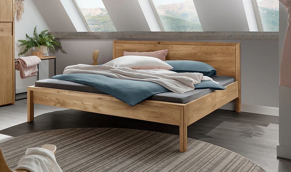 Home affaire Massivholzbett "Huven Doppelbett, Holzbett" in 4 Breiten, Einl günstig online kaufen