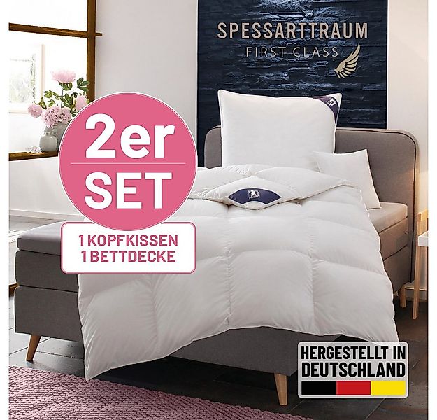 SPESSARTTRAUM Daunenbettdecke + Federkissen First Class, Füllung: Bettdecke günstig online kaufen