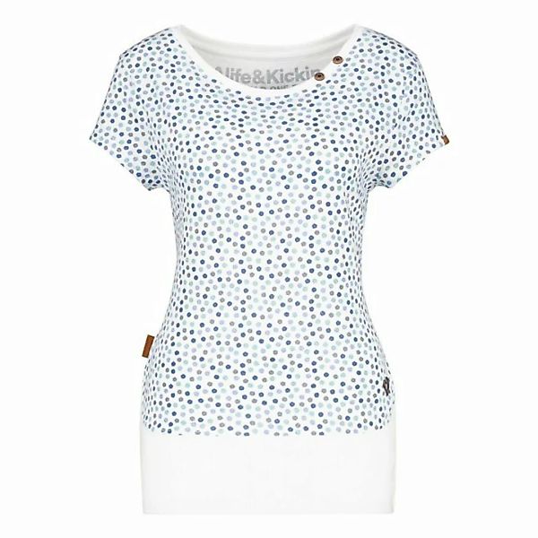 Alife & Kickin Kurzarmshirt CocoAK B Shirt mit Zierknöpfen am Rundhalsaussc günstig online kaufen