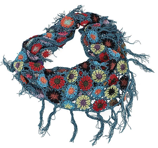 Guru-Shop Halstuch Häkelstola, Hippie Blümchen Häkelschal,.. günstig online kaufen