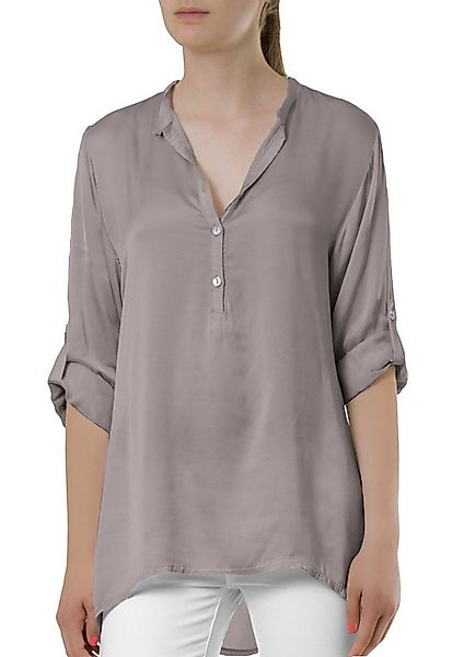Caspar Shirtbluse BLU003 lässig elegante Damen Satin Hemdbluse günstig online kaufen