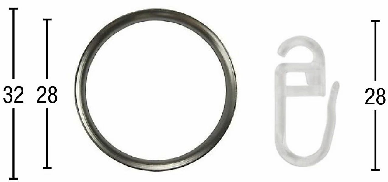 GARESA Gardinenring "Ring mit Haken" Aluminium günstig online kaufen