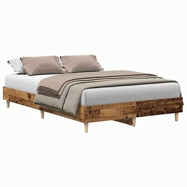 vidaXL Bett Bettgestell ohne Matratze Altholz-Optik 120x200cm Holzwerkstoff günstig online kaufen