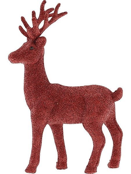 Rodermund Dekofigur Dekofigur Hirsch mit Glitzer Kunststoff 19 x 13 cm günstig online kaufen