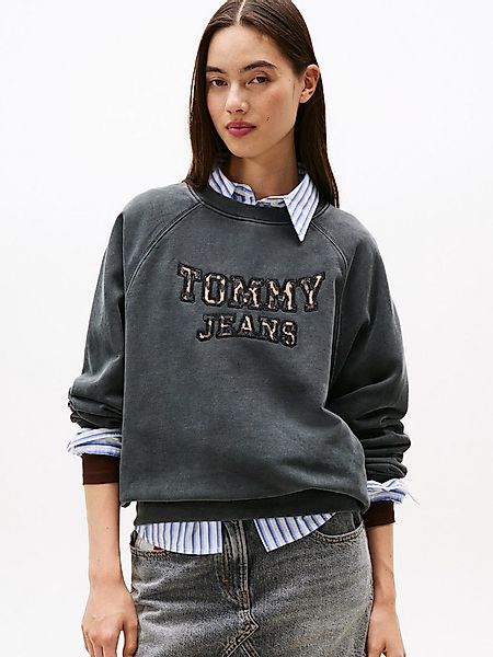Tommy Jeans Sweatshirt TJW BXY LEOPARD VARSITY CREW günstig online kaufen