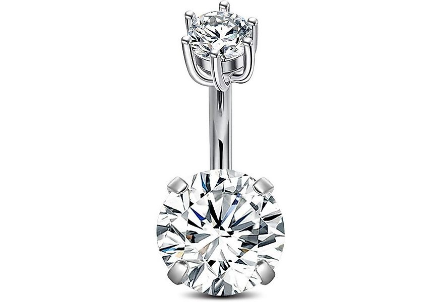 CIZME Bauchnabelpiercing 925 Silber Bauchnabel Ring 14g 8/10mm CZ Schmuck p günstig online kaufen