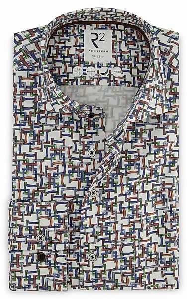 R2 Hemd Knitted Druck Multicolour - Größe 38 günstig online kaufen
