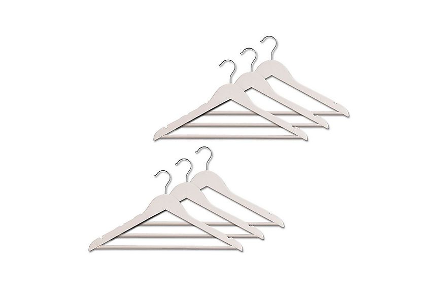 HTI-Living Kleiderbügel Kleiderbügel 6er Set Holzbügel Grau, (Set, 6-tlg), günstig online kaufen