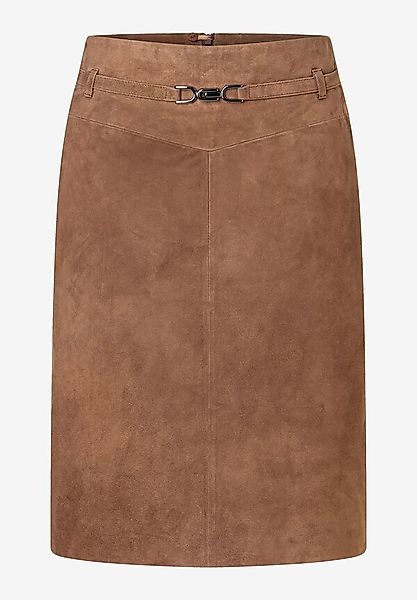 Velourslederrock, cognac-braun günstig online kaufen