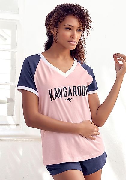 KangaROOS Shorty 2 Stk. tlg., mit kontrastfarbenen Raglanärmeln günstig online kaufen