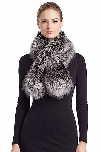 AMBIENTE-LEBENSART.DE Wollschal Fellschal-Wrap-Pelzkragen-Schal-Fellstola-K günstig online kaufen