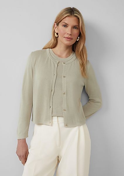 s.Oliver BLACK LABEL Strickjacke Slim-Fit-Cardigan mit günstig online kaufen