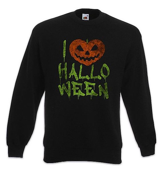 Urban Backwoods Sweatshirt I Love Halloween Sweatshirt Kürbis Gesicht Later günstig online kaufen