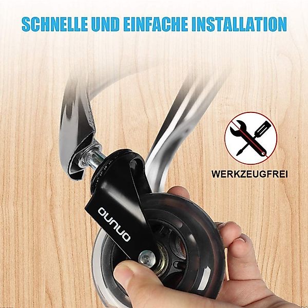 OUNUO Stuhlrolle 5er Set Bürostuhl Rollen günstig online kaufen