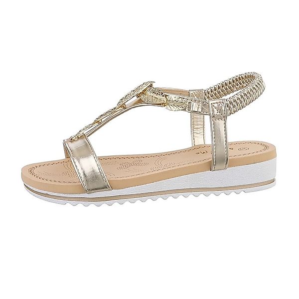 Ital-Design Damen Freizeit Riemchensandalette (86016901) Keilabsatz/Wedge günstig online kaufen