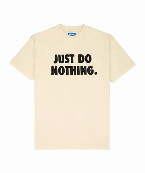 Market T-Shirt Just Do Nothing T-Shirt Beige Baumwolle günstig online kaufen