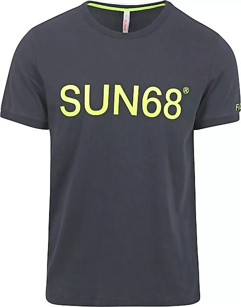Sun68 T-Shirt Druck Logo Navy - Größe XXL günstig online kaufen