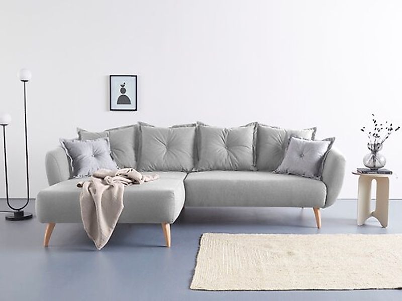 Home affaire Ecksofa »Baggio formschöne Polsterecke, bequem, Breite 277cm, günstig online kaufen