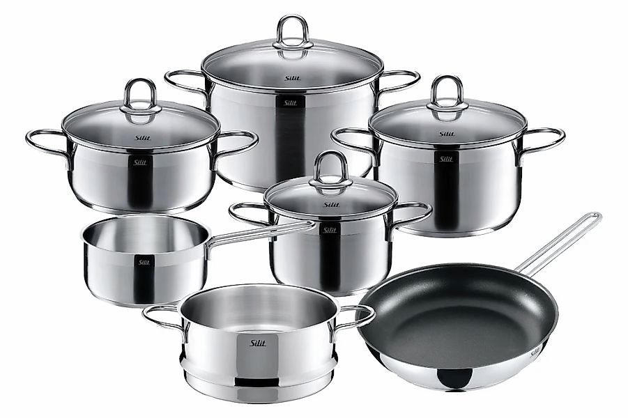 Silit Topf-Set "Diamant" Set, mit Dampfeinsatz, 11 Stk. tlg. Edelstahl 18/1 günstig online kaufen